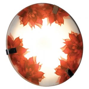 LSN-5252-01 Lussole Светильник настенно-потолочный, 1 лампа, белый, оранжевый, рисунок