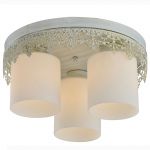 LSP-0049 Lussole Светильник потолочный, 3 лампы, белый с золотой патиной