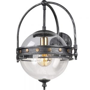 LSP-9181 Lussole Светильник настенный Loft, 1 плафон, черный с серым, прозрачный