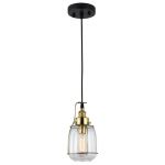 LSP-9677 Lussole Подвесной светильник, 1 лампа, черный, прозрачный, бронза