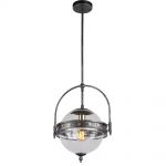 LSP-9681 Lussole Светильник потолочный Loft, 1 плафон, черный с серым, прозрачный
