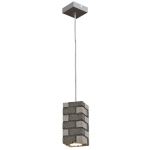 LSP-9684 Lussole Подвесной светильник, 1 лампа, камень, серый, хром