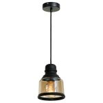 LSP-9688 Lussole Подвесной светильник, 1 лампа, черный, янтарный