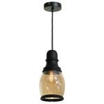 LSP-9690 Lussole Подвесной светильник, 1 лампа, черный, янтарный  