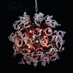 890188 LightStar Люстра подвесная Osgona Medusa, 18 ламп, хром, кофейный