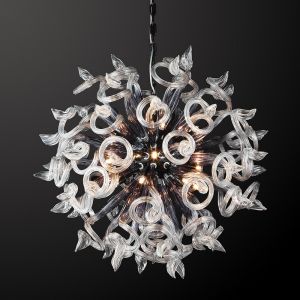 890189 LightStar Люстра подвесная Osgona Medusa, 18 ламп, хром, черный с прозрачным