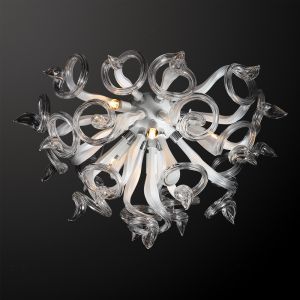 890650 LightStar Светильник настенно-потолочный Osgona Medusa, 5 ламп, белый, прозрачный