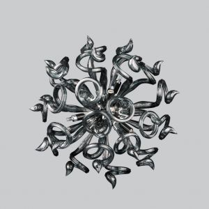 890657 LightStar Светильник настенно-потолочный Osgona Medusa, 5 ламп, хром с серым