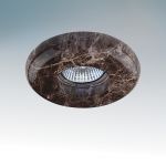 002748 Lightstar Светильник встраиваемый Marmara, 1 лампа, круглый, коричневый мрамор