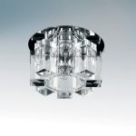 004550 Lightstar Светильник встраиваемый Pilone, 1 лампа, круглый, хром, прозрачный