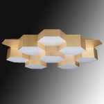 750163 Lightstar Люстра потолочная светодиодная Favo, 9 плафонов, золото, белый