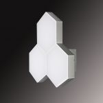 750634 Lightstar Светильник настенный светодиодный Favo, 1 плафон, серебро, белый