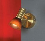 LSQ-4191-01 LUSSOLE Спот из серии Leggero, 1 плафон, матовое золото, красно-оранжевое стекло