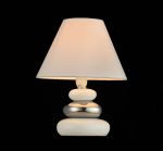 MOD004-11-W Maytoni Настольная лампа Faro, 1 плафон, белый с серебром