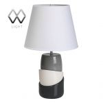 607031501 MW-Light Настольная лампа Келли, 1 лампа, текстиль, хром, серый, черный