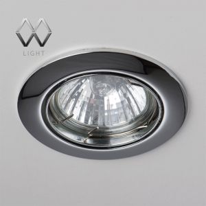 637010101 MW-Light Светильник встраиваемый поворотный Круз, круглый, 1 лампа, никель