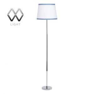 653040201 MW-Light Торшер Марино, 1 лампа, хром, белый, синий