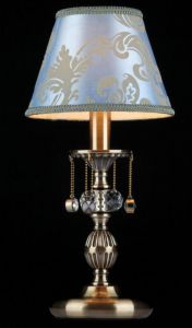 ARM098-22-R Maytoni Настольная лампа хрустальная Classic, 1 лампа, бронза с прозрачным, голубой
