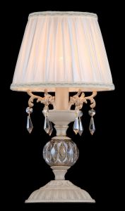 ARM335-11-W Maytoni Настольная лампа хрустальная Elegant, 1 лампа, белый, коньячный