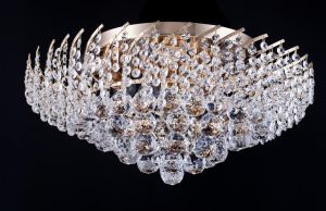 DIA120-09-G Maytoni Люстра потолочная хрустальная Diamant, 9 ламп, золото, прозрачный