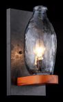 H100-01-R Maytoni Светильник настенный House, 1 лампа, черный с коричневым, прозрачный