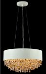MOD707-06-W Maytoni Люстра подвесная хрустальная Rivera, 6 ламп, белый, прозрачный с янтарным