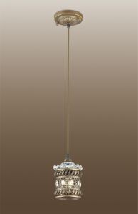 2838/1 Odeon Light Подвес Zafran, 1 лампа, коричневый с золотом, прозрачный