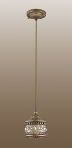 2839/1 Odeon Light Подвес Bahar, 1 лампа, коричневый с золотом, прозрачный