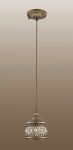 2839/1 Odeon Light Подвес Bahar, 1 лампа, коричневый с золотом, прозрачный
