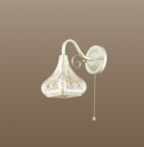 2845/1 Odeon Light Подвес Bahar, 1 лампа, белый с золотом, прозрачный