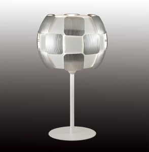 2860/1T Odeon Light Настольная лампа Ralis, 1 лампа, хром с белым