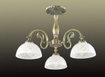 2945/3C Odeon Light Люстра потолочная Emeril, 3 лампы, бронза, белый с прозрачным