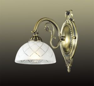 2945/1W Odeon Light Бра Emeril, 1 лампа, бронза, белый с прозрачным