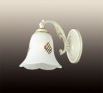 2946/1W Odeon Light Бра Savona, 1 лампа, бежевый с золотом, белый с коричневым
