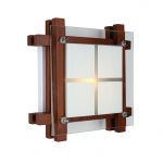 OML-40527-01 Omnilux Светильник настенно-потолочный, 1 лампа, хром с коричневым, белый с прозрачным
