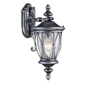 S103-48-01-B Maytoni Настенный уличный светильник Augusta, 1 лампа, черный, серебро