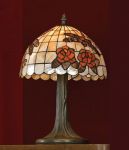 LSF-8804-01 LUSSOLE Настольная лампа в стиле Tiffany из серии Farfalla, медь, перламутр, 1 лампа