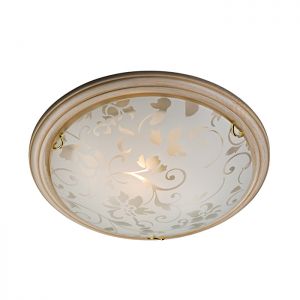 156-Sonex Светильник настенно-потолочный Provence, 1 лампа, кремовый с золотом, белый
