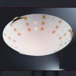263-Sonex Потолочный светильник Quadro, 2 лампы, белый, золото 