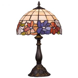 813-804-01 SVETRESURS Настольная лампа в стиле Tiffany, серия Bouquet