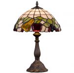 850-804-01 Velante Настольная лампа Tiffany, 1 лампа, коричневый, разноцветный