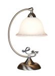 365-504-01 Velante Настольная лампа, 1 лампа, античная бронза, белый матовый