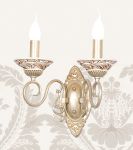 1141-2W Favourite Бра Gesso, 2 лампы, белый с патиной, свеча