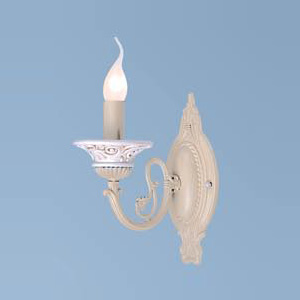 1202-1W Favourite Бра Belezza, 1 лампа, белый с патиной, свеча