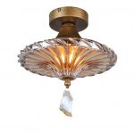 1217-1U Favourite Люстра потолочная Murano, 1 лампа, коричневый, белый матовый