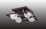 1040-4U Favourite Люстра потолочная Mocco, 4 лампы, коричневый, прозрачно-матовое стекло
