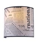1271-1W Favourite Бра Giornale, 1 лампа, белый пластик с черным текстовым принтом