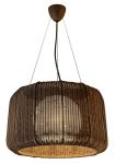 1238-1P Favourite Уличный подвесной светильник Mirage, 1 лампа, коричневый, плетеный абажур кофейного цвета