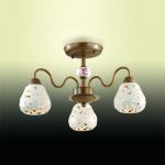 2659/3C Odeon Light Люстра потолочная MIRTA, 3 лампы, белый, коричневый, керамика 