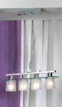 LSL-1803-04 LUSSOLE Подвесной светильник из серии Salandra, никель матовый, 4 плафона 